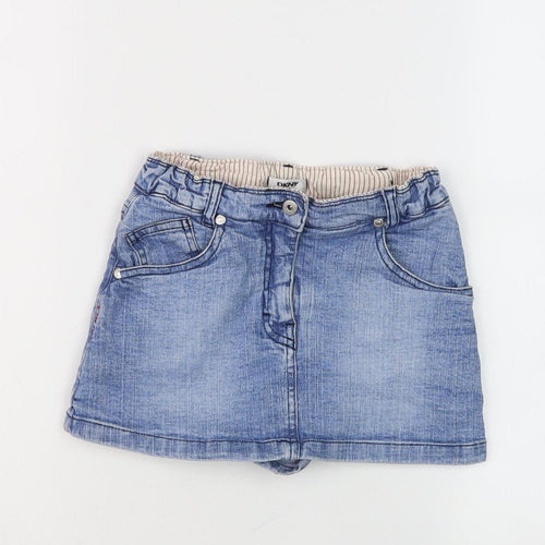 DKNY Girls Blue Denim Skort, Size 8 Years, Casual Mini Style