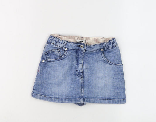 DKNY Girls Blue Denim Skort, Size 8 Years, Casual Mini Style