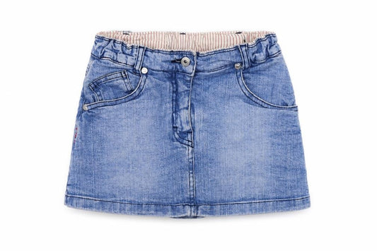 DKNY Girls Blue Denim Skort, Size 8 Years, Casual Mini Style