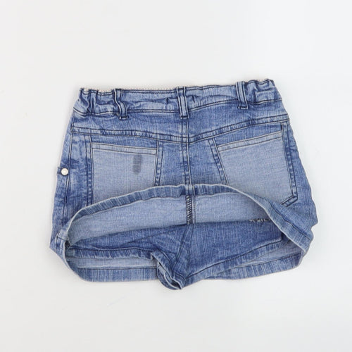 DKNY Girls Blue Denim Skort, Size 8 Years, Casual Mini Style