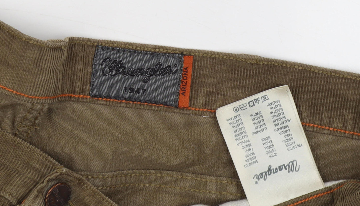 Wrangler Men's Brown Corduroy Trousers W42 L34