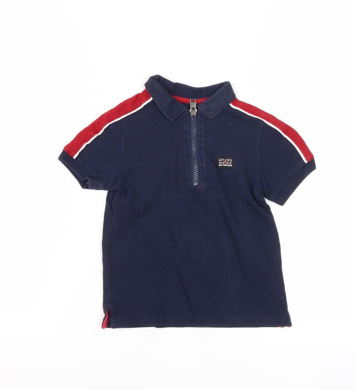 Ben Sherman Boys Blue Polo, 3-4 Years, Casual Zip
