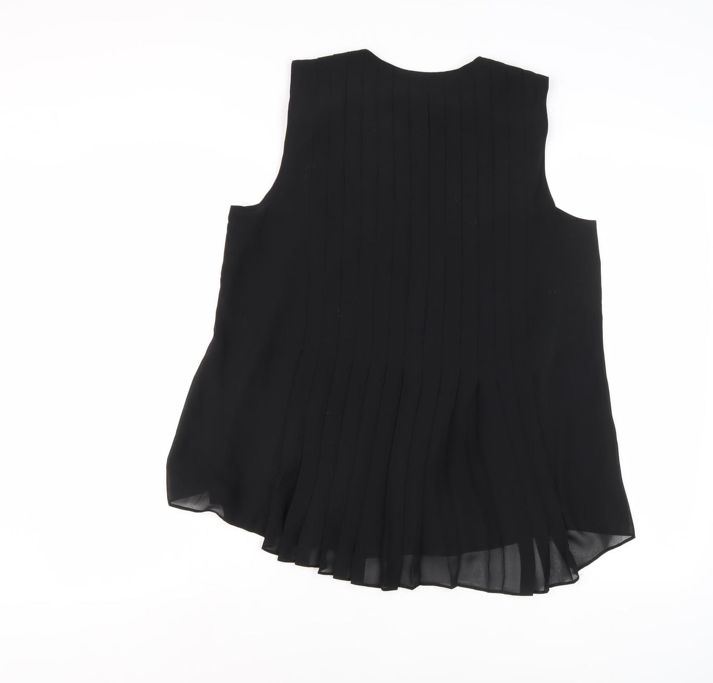 DKNY Women's Black Sleeveless Blouse, Size 12