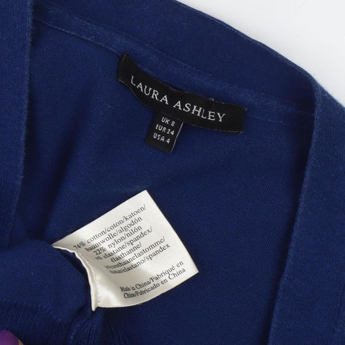 Laura Ashley Women's Blue V-Neck Cardigan UK S