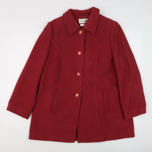 Eastex Women's Red Wool Overcoat Size 12