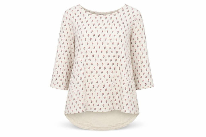 FatFace Women Ivory Floral Tunic Blouse Size 10