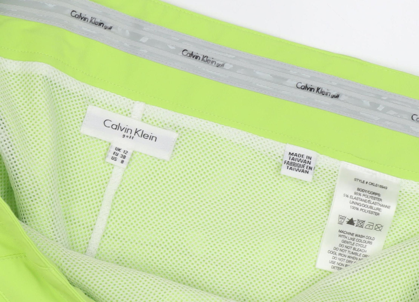 Calvin Klein Women's Green Pleated Skort UK 12