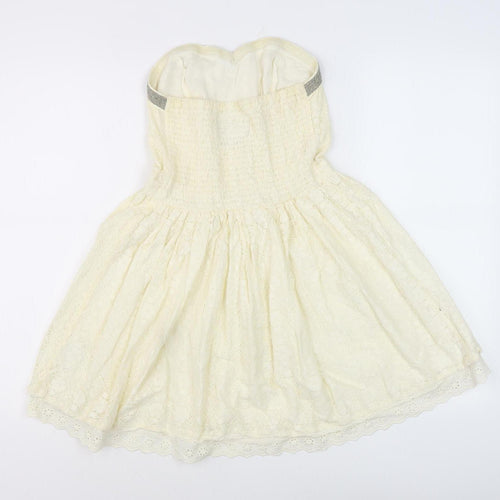 Superdry Women's Ivory Strapless A-Line Dress XS