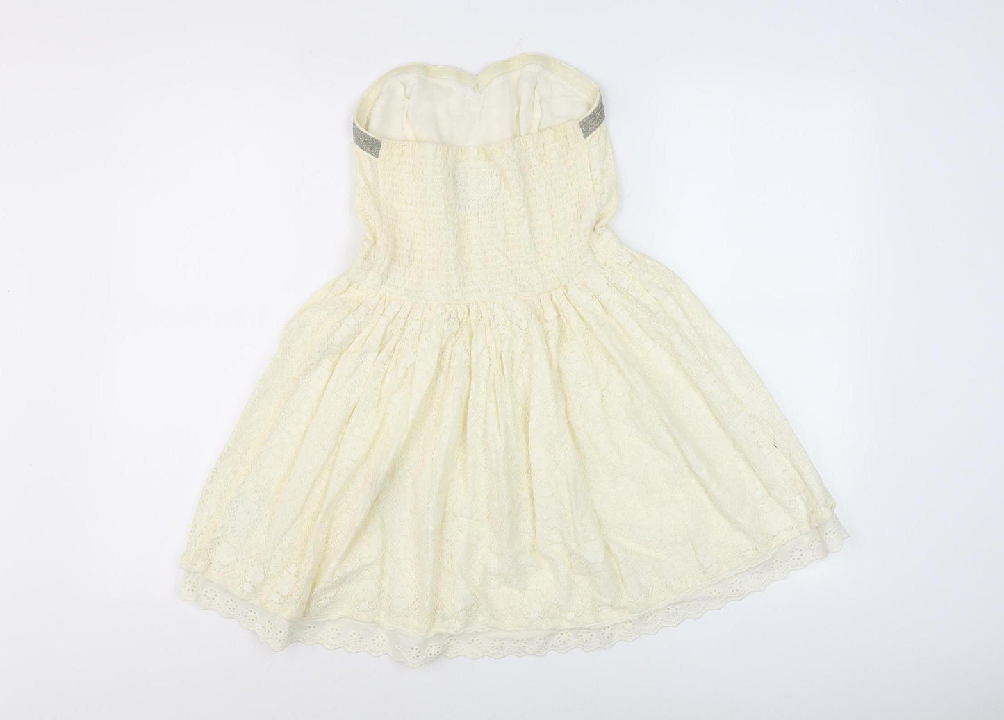 Superdry Women's Ivory Strapless A-Line Dress XS