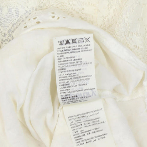 Superdry Women's Ivory Strapless A-Line Dress XS