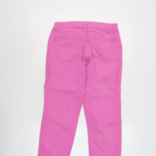 White Stuff Women's Pink Cropped Trousers Size 10