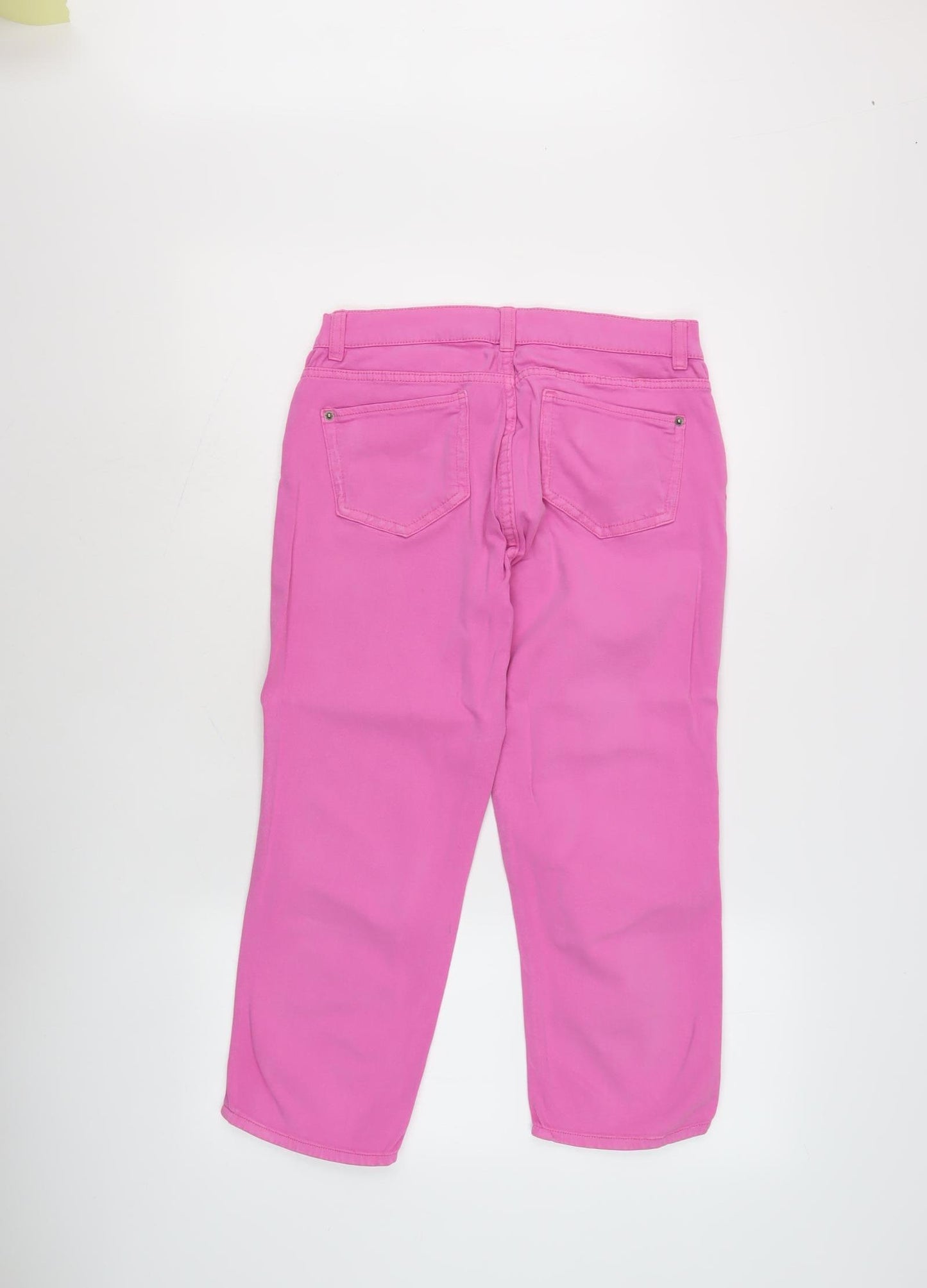 White Stuff Women's Pink Cropped Trousers Size 10