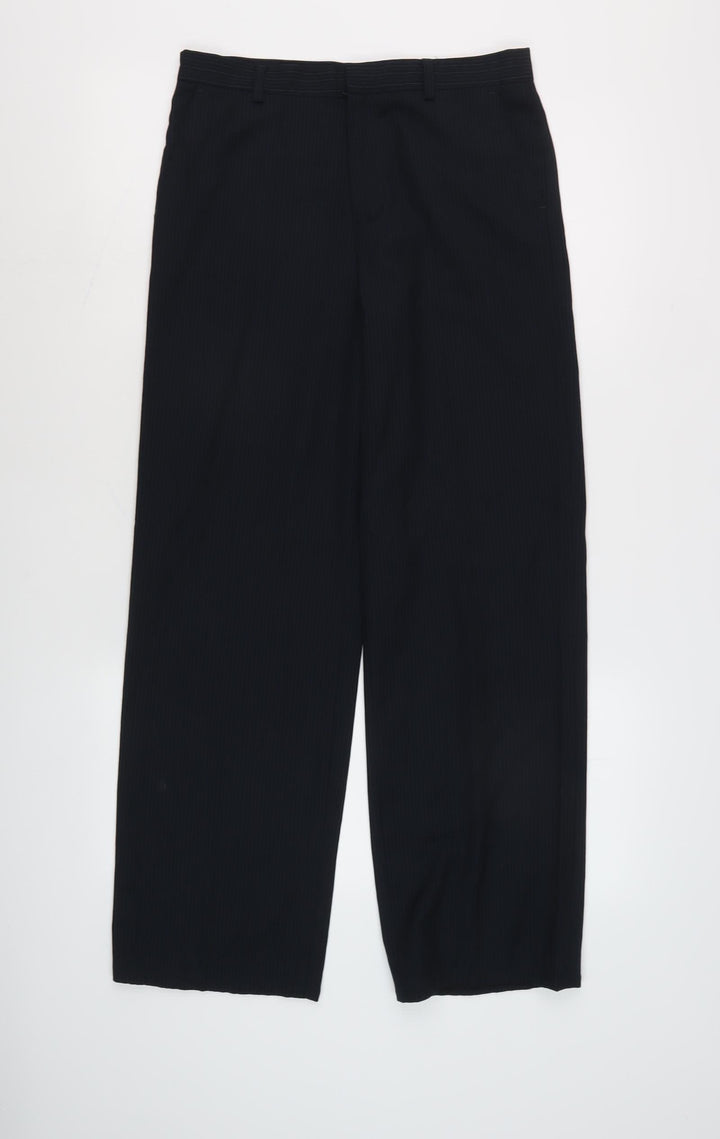 St. George Black Pinstripe Girls Dress Pants Size 14