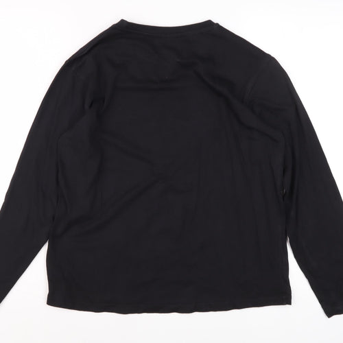 Superman Black Long Sleeve T-Shirt S Unisex Casual