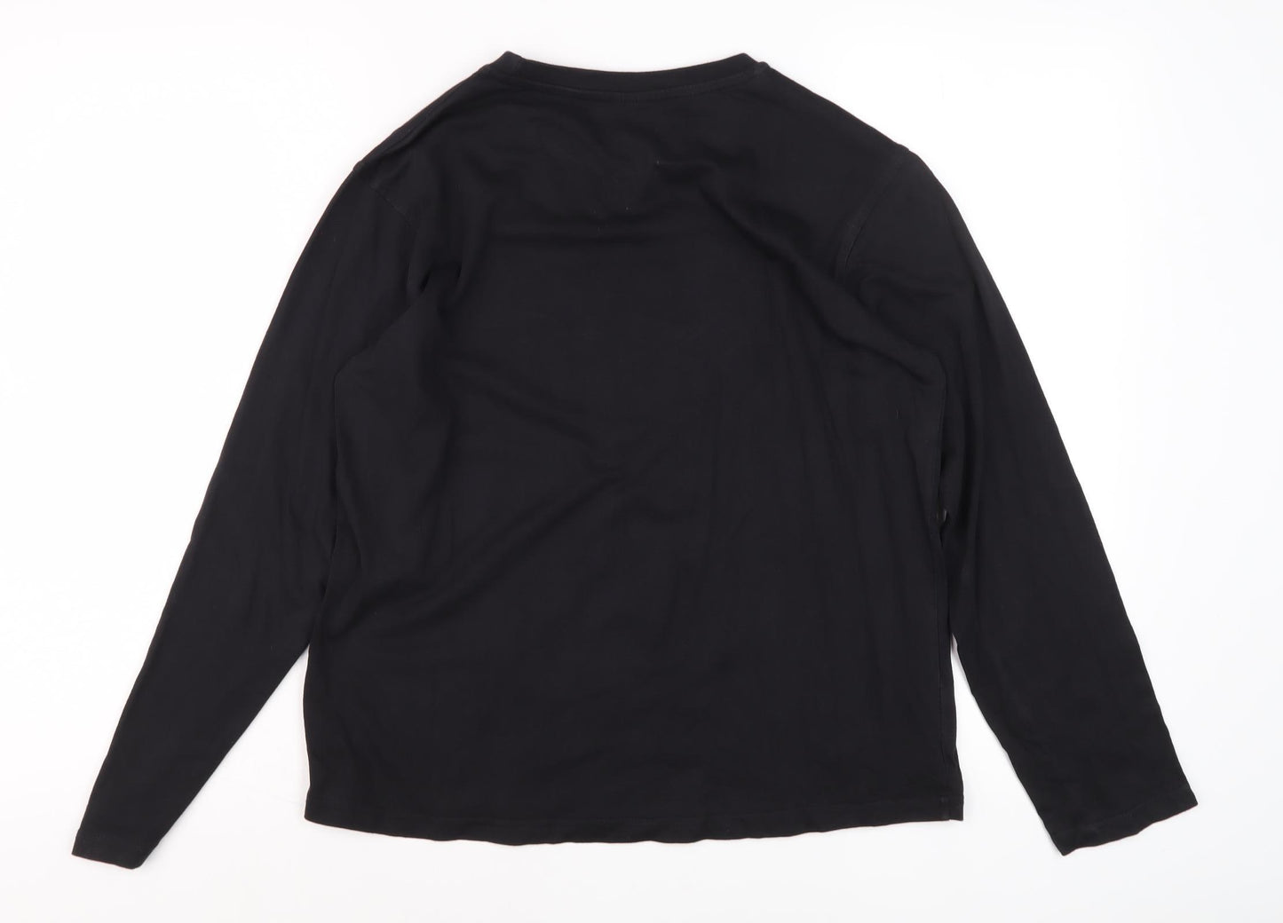 Superman Black Long Sleeve T-Shirt S Unisex Casual