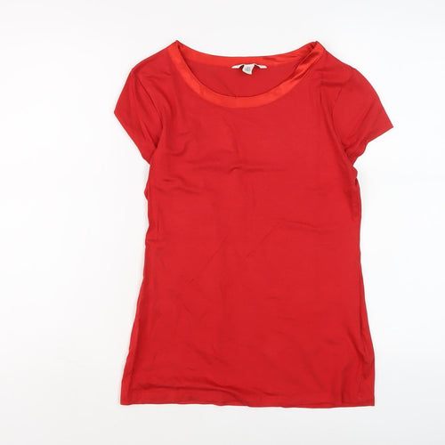 Banana Republic Women's Red Cotton Modal T-Shirt, S, Casual