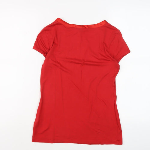 Banana Republic Women's Red Cotton Modal T-Shirt, S, Casual