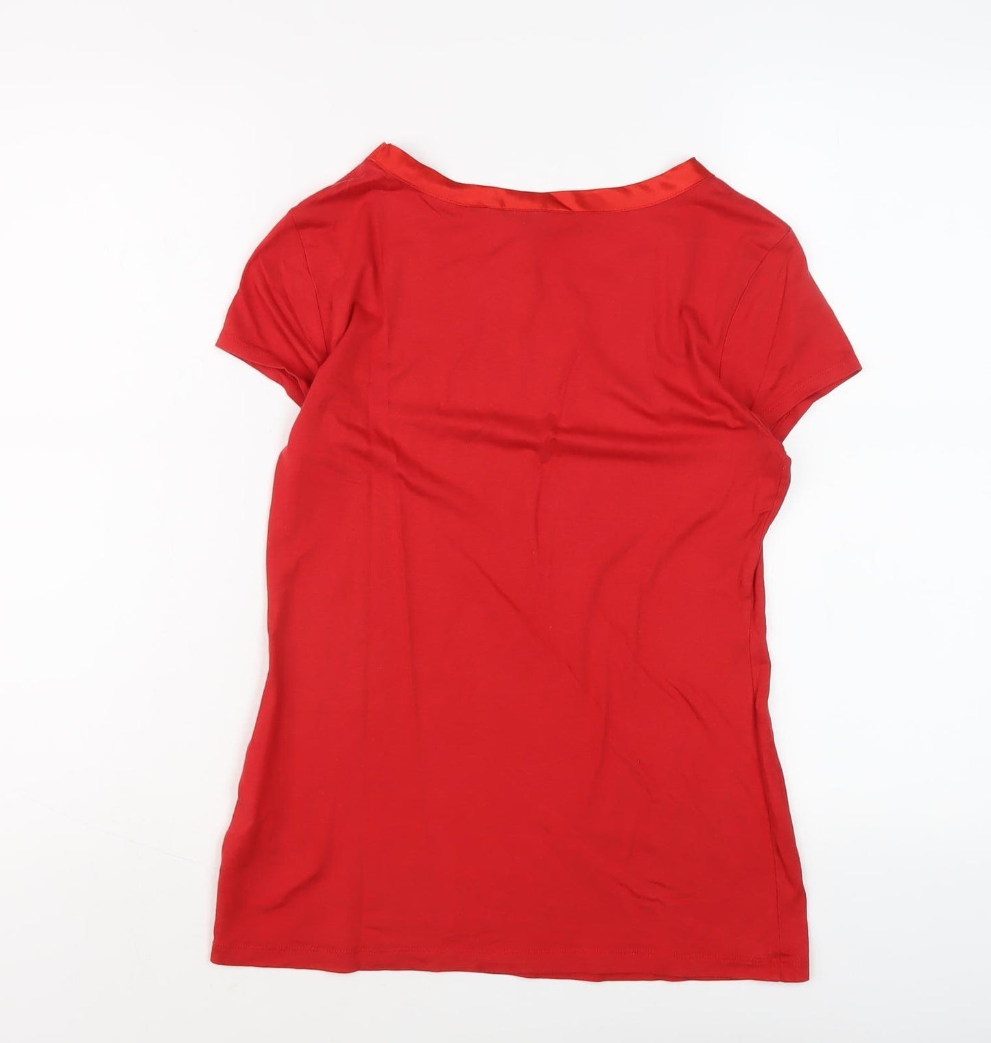 Banana Republic Women's Red Cotton Modal T-Shirt, S, Casual