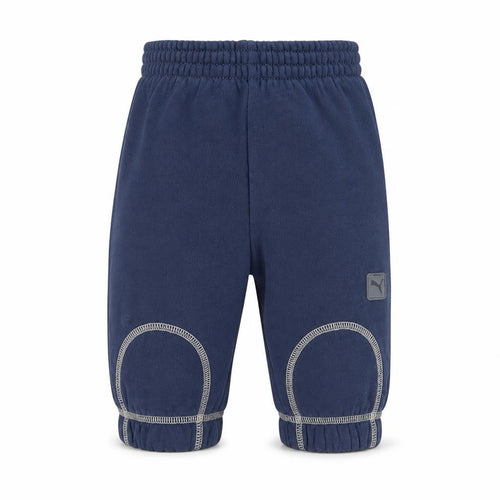 Puma Unisex Baby Blue Joggers, 0-3 Months, Cotton Blend