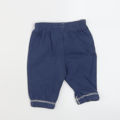 Puma Unisex Baby Blue Joggers, 0-3 Months, Cotton Blend
