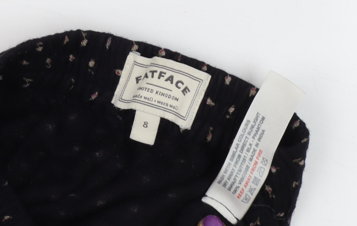 Fat Face Women's Black Pyjama Pants Size 8