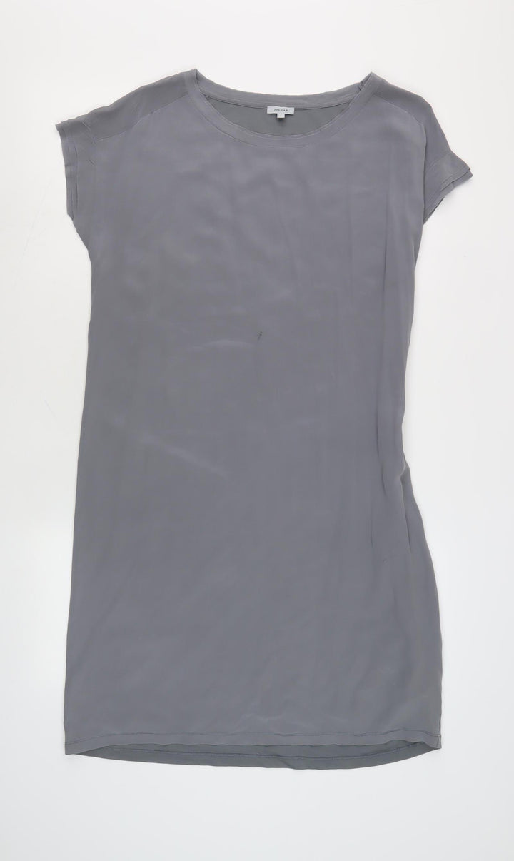 Jigsaw Women's Grey T-Shirt Dress, L, Short Sleeve