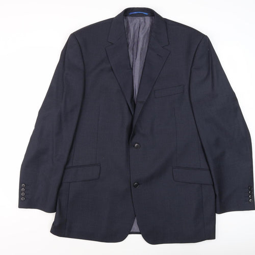 Daniel Hechter Men's Blue Wool Blazer Jacket, Size 44R