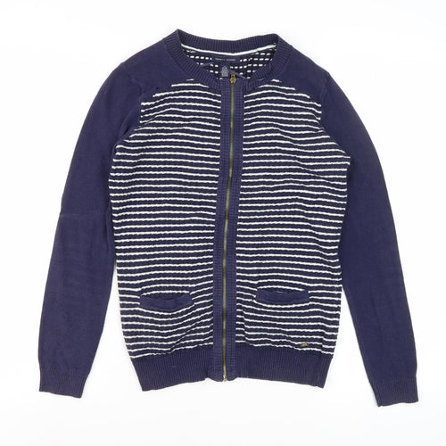 Tommy Hilfiger Women's Blue Striped Cardigan XS