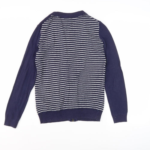 Tommy Hilfiger Women's Blue Striped Cardigan XS