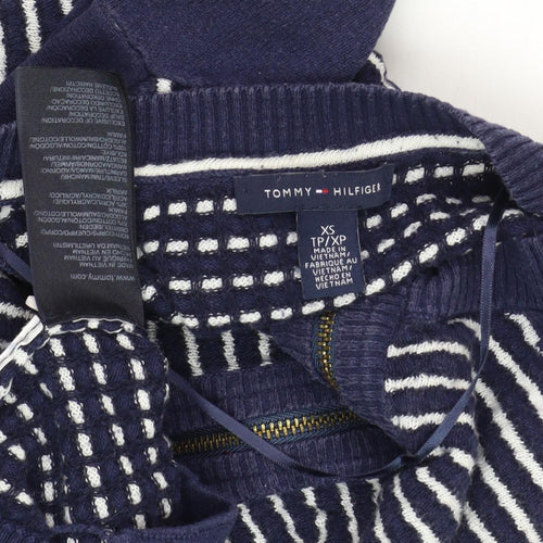 Tommy Hilfiger Women's Blue Striped Cardigan XS