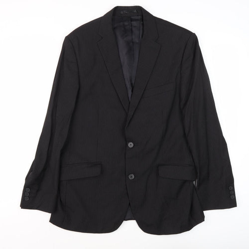 Jeff Banks Men's Black Slim Fit Suit Jacket 40S