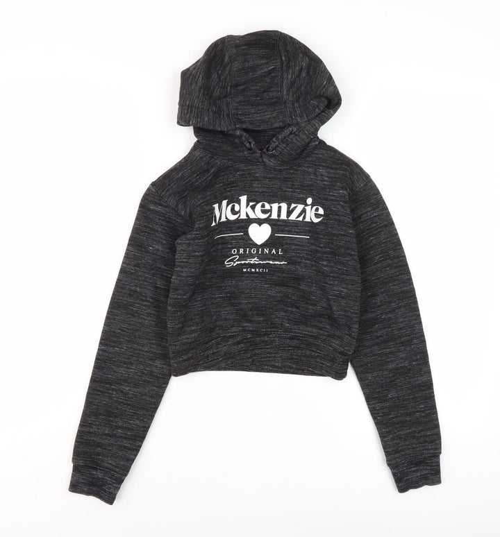 McKenzie Girls Black Pullover Hoodie 8-10 Years