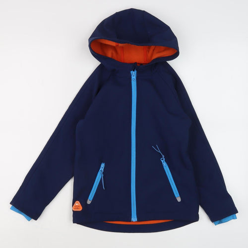 Mantaray Boys Blue Hooded Jacket Age 8 Water Resistant