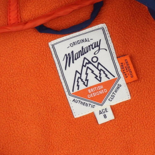 Mantaray Boys Blue Hooded Jacket Age 8 Water Resistant