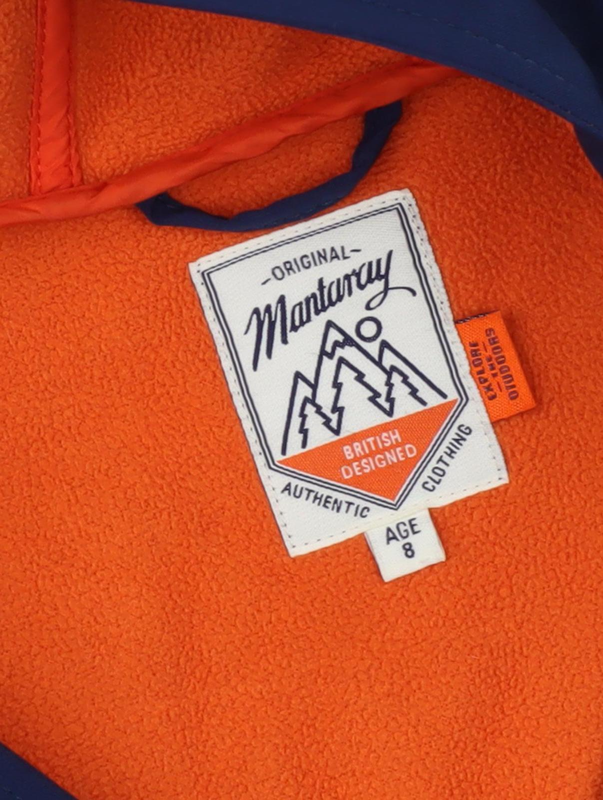 Mantaray Boys Blue Hooded Jacket Age 8 Water Resistant