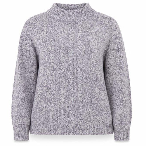 Damart Women's Purple Mock Neck Acrylic Jumper Size 16