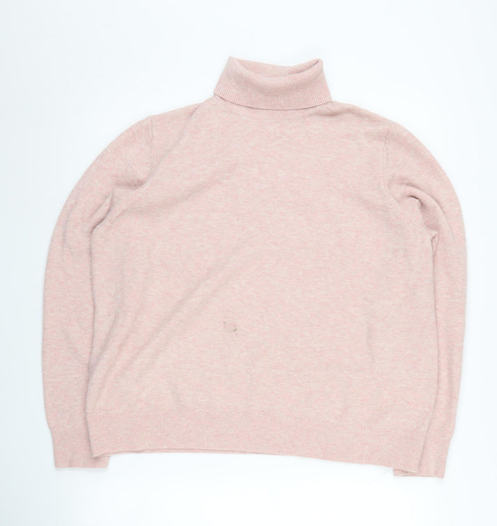 Marks and Spencer Pink High Neck Jumper L