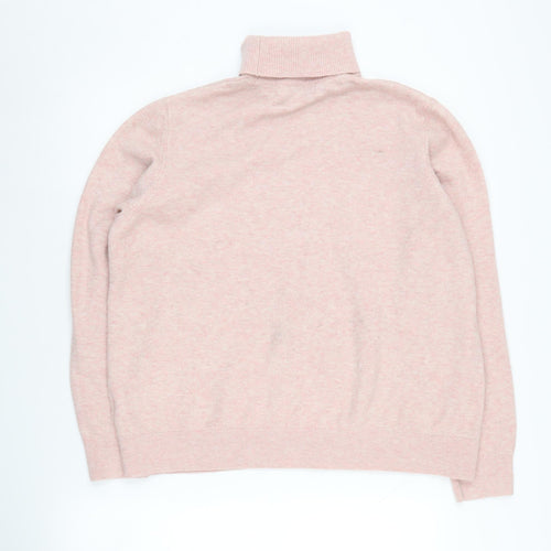 Marks and Spencer Pink High Neck Jumper L