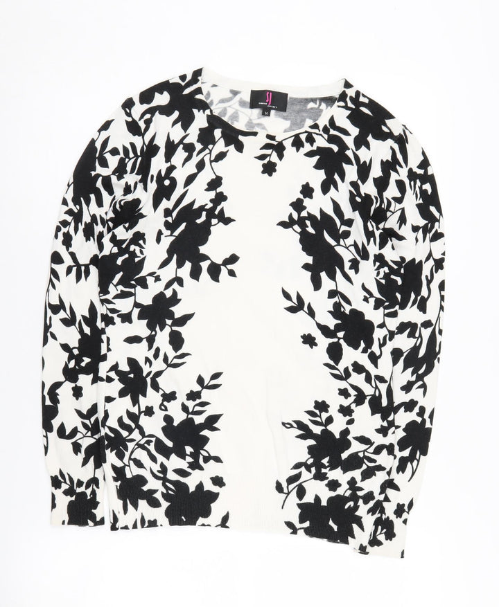 Simon Jeffrey Women's Floral Pullover Jumper Medium