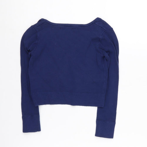 Guess Blue Girls Cardigan Long Sleeve Viscose Blend Size 4