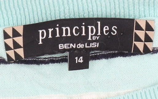 Principles by Ben de Lisi Women's Blue Stripe Jumper