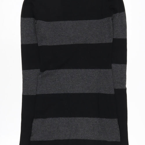 French Connection Women Black Striped Knit Dress Size 6