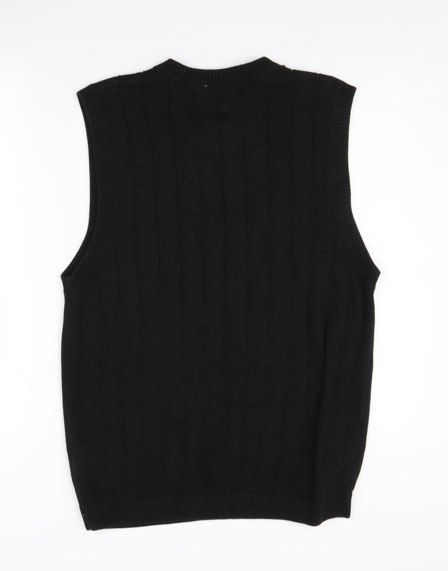 Weekday Men's Black S Vest V-Neck Logo Jumper