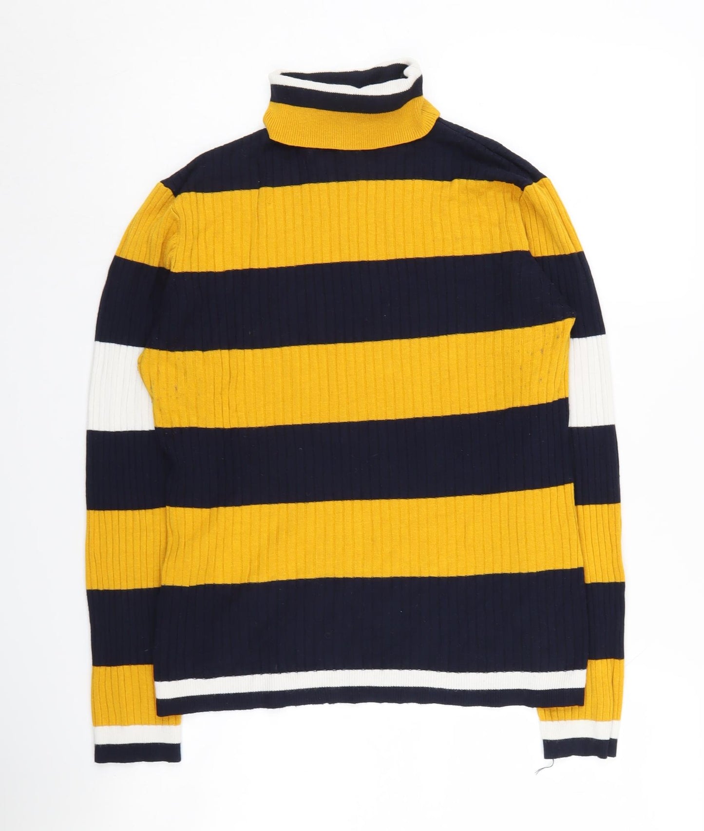 ONLY Women's Striped Roll Neck Jumper, Multicoloured L