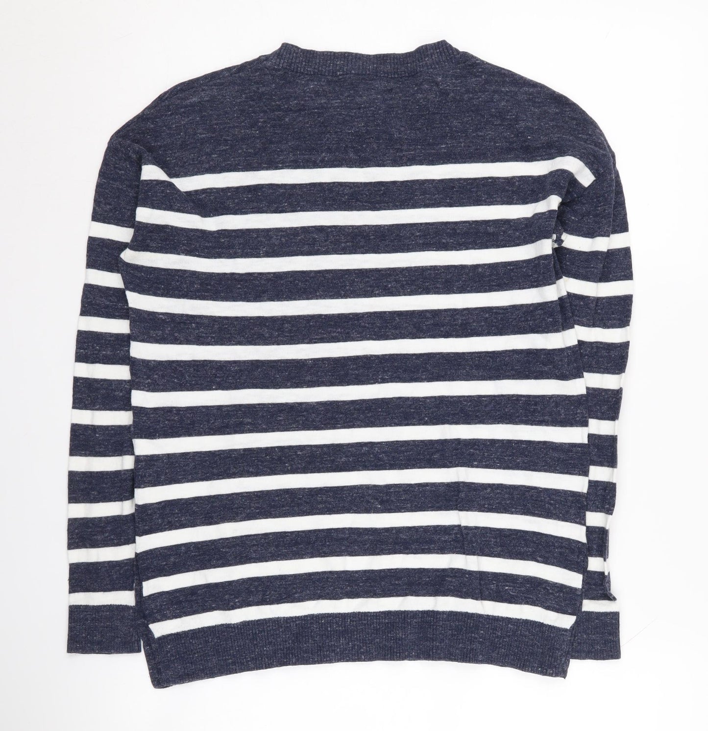 Fat Face Women's Blue Striped Pullover Jumper, Size 6