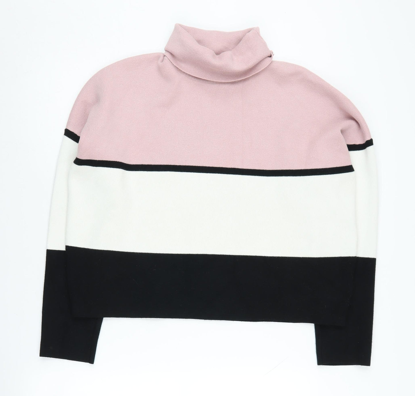 New Look Women's Striped Roll Neck Jumper L