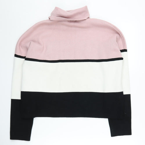 New Look Women's Striped Roll Neck Jumper L