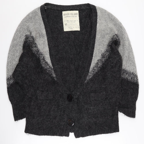 River Island Women's Grey Cardigan Size 12