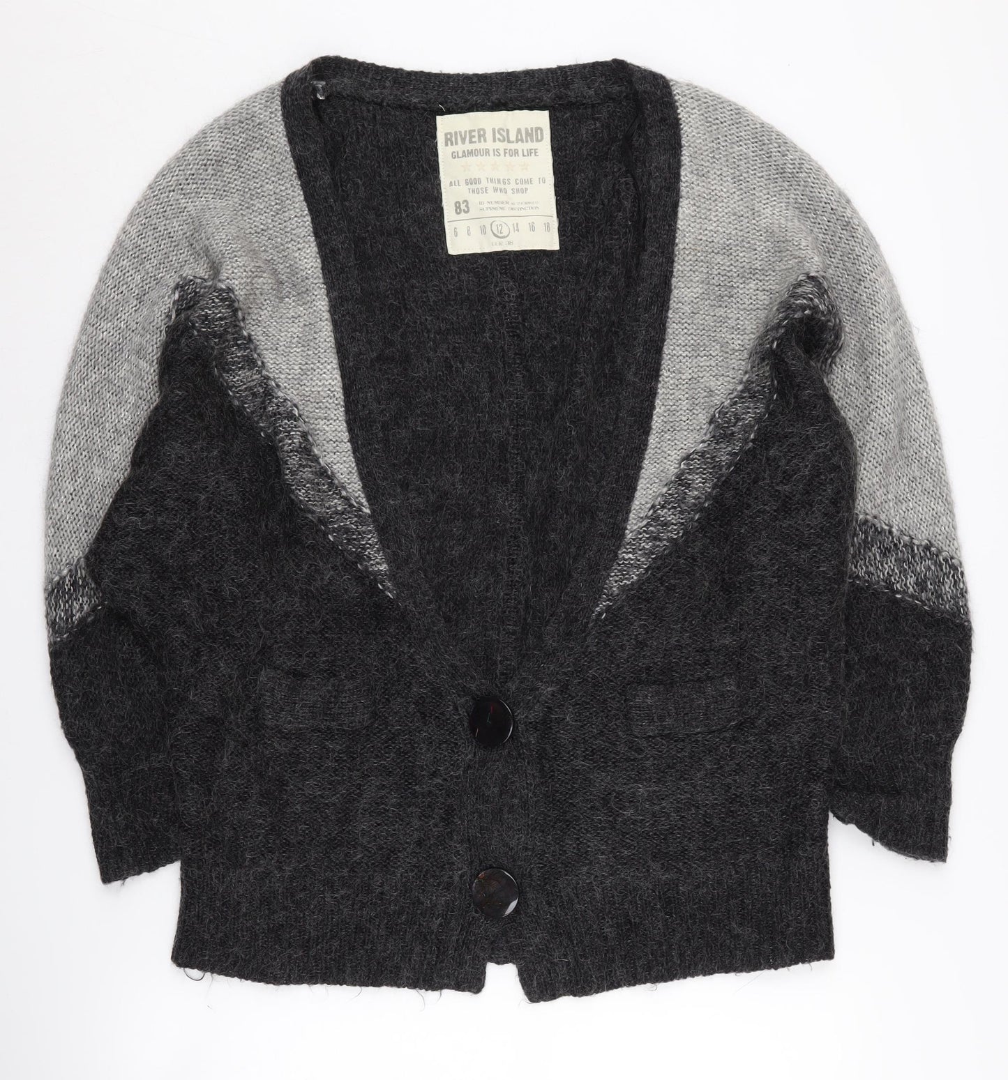 River Island Women's Grey Cardigan Size 12