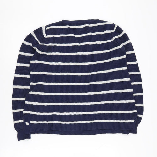 Old Navy Women's Blue Striped Pullover Jumper S